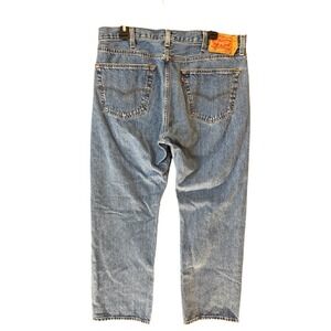 Levis 501 Jeans Mens W38 L30 Light Wash Straight Leg Classic Denim